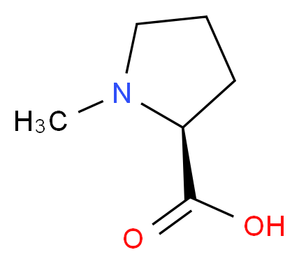 (2S)-1-methylpyrrolidine-2-carboxylic acid_分子结构_CAS_475-11-6