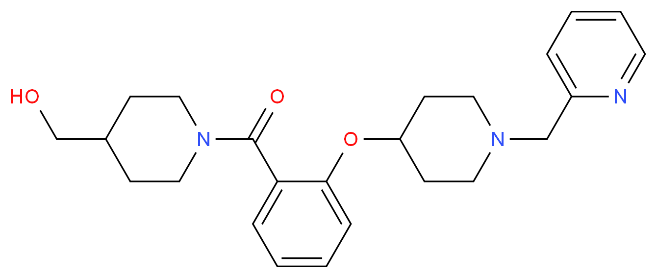 [1-(2-{[1-(2-pyridinylmethyl)-4-piperidinyl]oxy}benzoyl)-4-piperidinyl]methanol_分子结构_CAS_)
