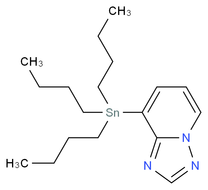 8-Tributylstannyl[1,2,4]triazolo[1,5-a]pyridine_分子结构_CAS_1245816-23-2)