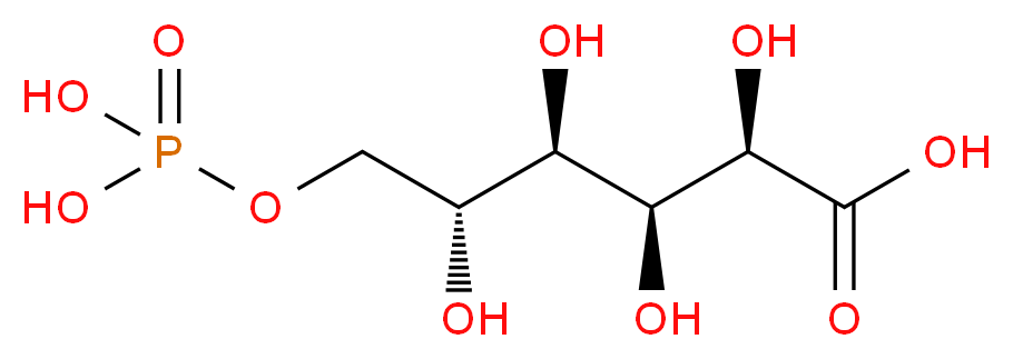 (2R,3S,4R,5R)-2,3,4,5-tetrahydroxy-6-(phosphonooxy)hexanoic acid_分子结构_CAS_921-62-0