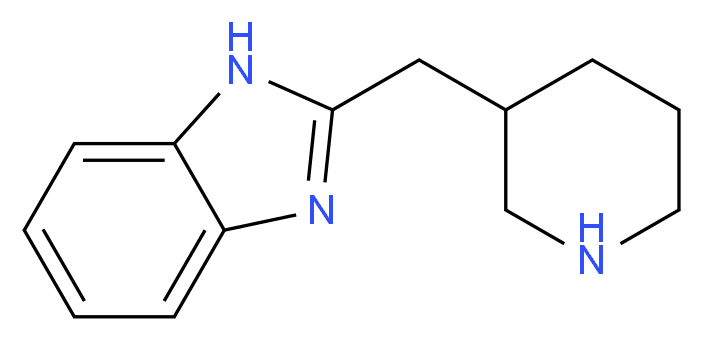 2-(Piperidin-3-ylmethyl)-1H-benzimidazole_分子结构_CAS_)