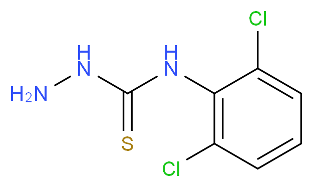 3-amino-1-(2,6-dichlorophenyl)thiourea_分子结构_CAS_13207-55-1