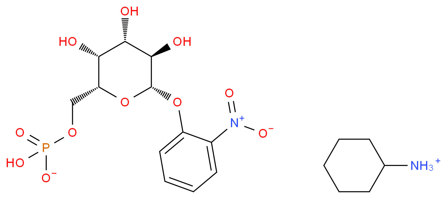 o-Nitrophenyl β-D-Galactopyranoside-6-phosphate, Cyclohexylammonium Salt, _分子结构_CAS_25405-62-3)