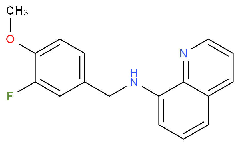 N-(3-fluoro-4-methoxybenzyl)-8-quinolinamine_分子结构_CAS_)