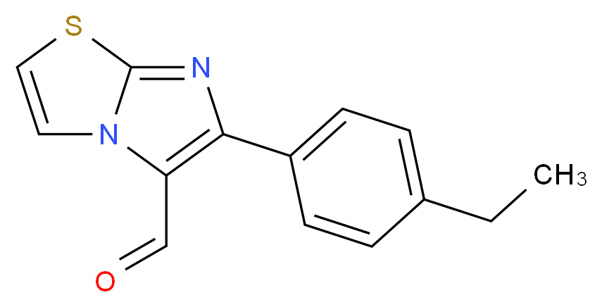 6-(4-Ethylphenyl)imidazo[2,1-b][1,3]thiazole-5-carbaldehyde_分子结构_CAS_)