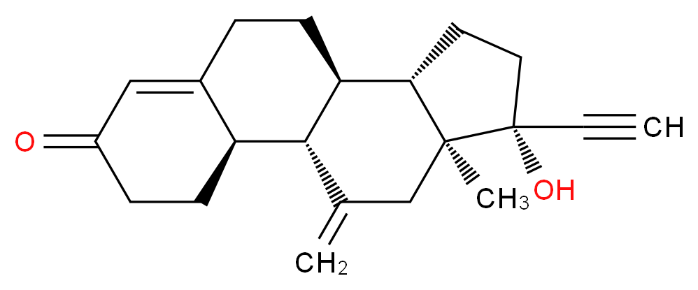 (1S,2R,10S,11S,14R,15S)-14-ethynyl-14-hydroxy-15-methyl-17-methylidenetetracyclo[8.7.0.0<sup>2</sup>,<sup>7</sup>.0<sup>1</sup><sup>1</sup>,<sup>1</sup><sup>5</sup>]heptadec-6-en-5-one_分子结构_CAS_54024-10-1