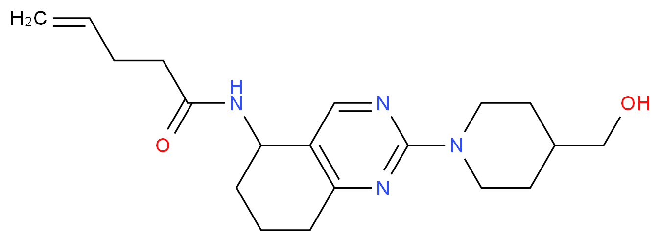 N-{2-[4-(hydroxymethyl)-1-piperidinyl]-5,6,7,8-tetrahydro-5-quinazolinyl}-4-pentenamide_分子结构_CAS_)