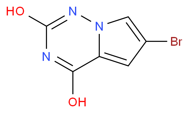 6-Bromopyrrolo[2,1-f][1,2,4]triazine-2,4-diol_分子结构_CAS_1201784-90-8)