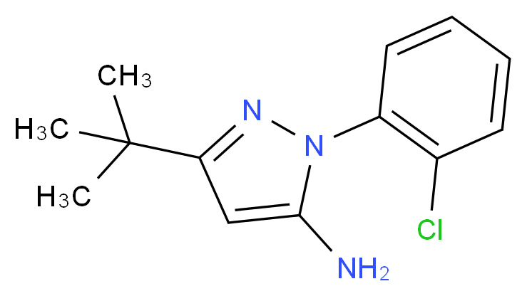 3-tert-butyl-1-(2-chlorophenyl)-1H-pyrazol-5-amine_分子结构_CAS_956397-18-5)