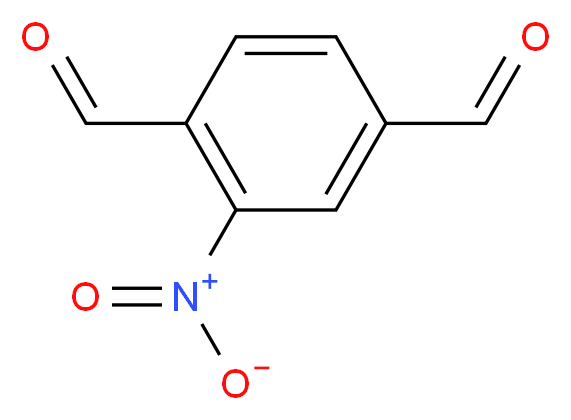 2-nitrobenzene-1,4-dicarbaldehyde_分子结构_CAS_39909-72-3