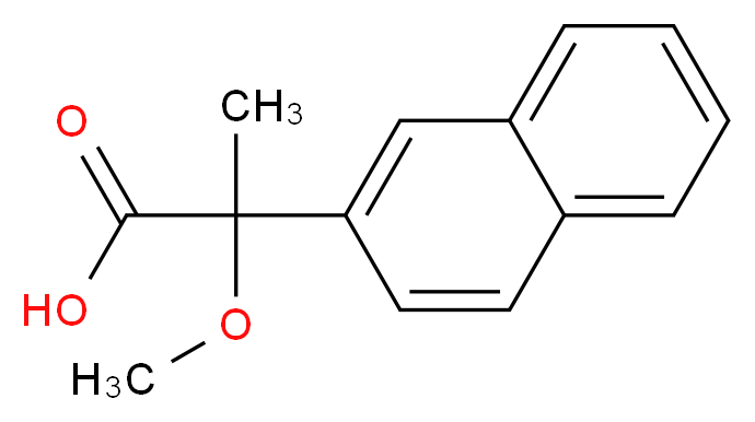 2-Methoxy-2-naphthalen-2-yl-propionic acid_分子结构_CAS_63049-37-6)