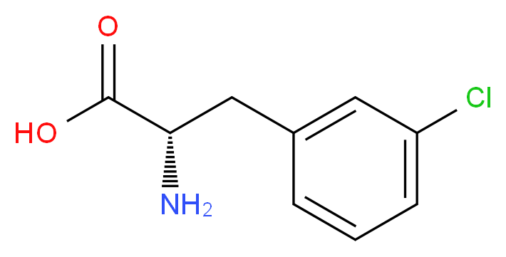 (S)-2-Amino-3-(3-chloro-phenyl)-propionic acid_分子结构_CAS_80126-51-8)