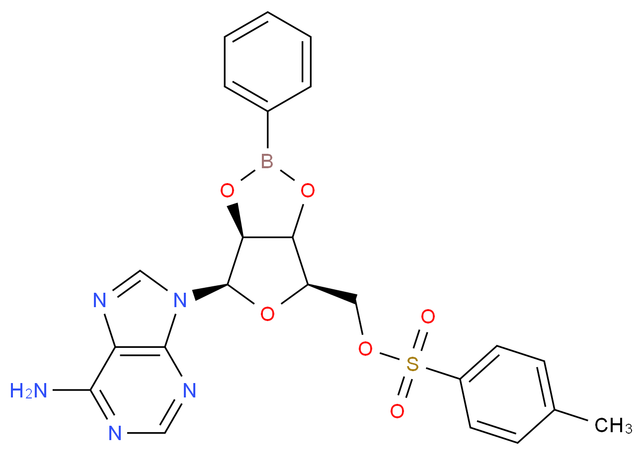 5'-Tosyladenosine-2',3'-O-phenylboronate_分子结构_CAS_23312-76-7)