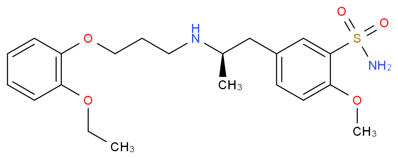 5-[(2R)-2-{[3-(2-ethoxyphenoxy)propyl]amino}propyl]-2-methoxybenzene-1-sulfonamide_分子结构_CAS_1217771-89-5