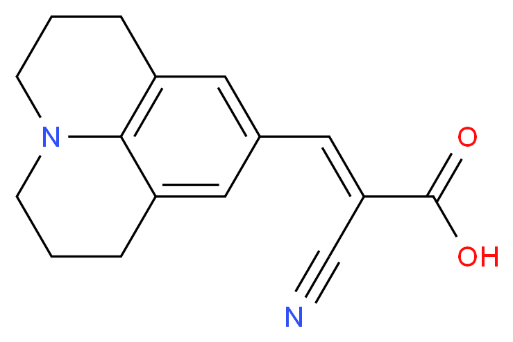 9-(2-Carboxy-2-cyanovinyl)julolidine_分子结构_CAS_142978-18-5)