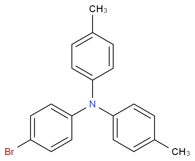 4-bromo-N,N-bis(4-methylphenyl)aniline_分子结构_CAS_58047-42-0