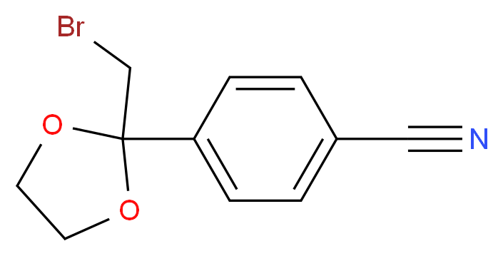 4-[2-(Bromomethyl)-1,3-dioxolan-2-yl]benzonitrile_分子结构_CAS_60207-22-9)