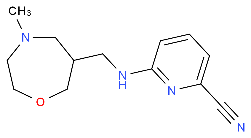 6-{[(4-methyl-1,4-oxazepan-6-yl)methyl]amino}pyridine-2-carbonitrile_分子结构_CAS_)