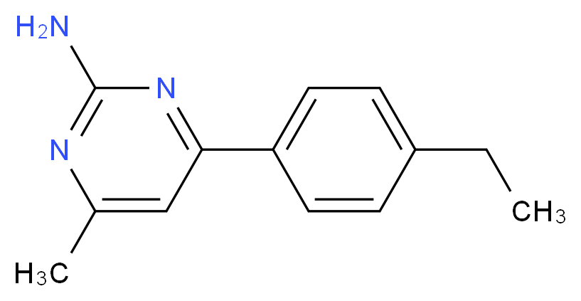 4-(4-ethylphenyl)-6-methylpyrimidin-2-amine_分子结构_CAS_)