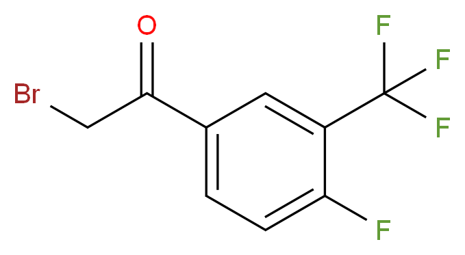 4-Fluoro-3-(trifluoromethyl)phenacyl bromide_分子结构_CAS_537050-14-9)