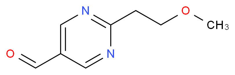 2-(2-methoxyethyl)pyrimidine-5-carbaldehyde_分子结构_CAS_876717-41-8