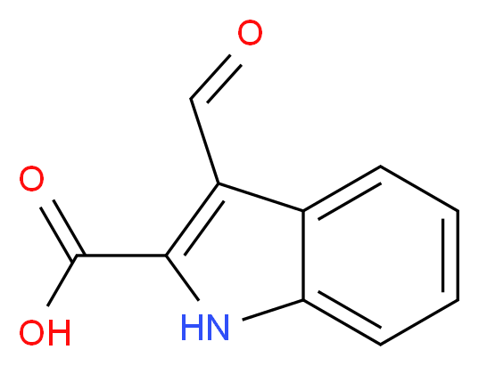 3-formyl-1H-indole-2-carboxylic acid_分子结构_CAS_)
