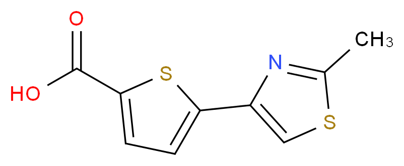 5-(2-methyl-1,3-thiazol-4-yl)-2-thiophenecarboxylic acid_分子结构_CAS_400715-45-9)