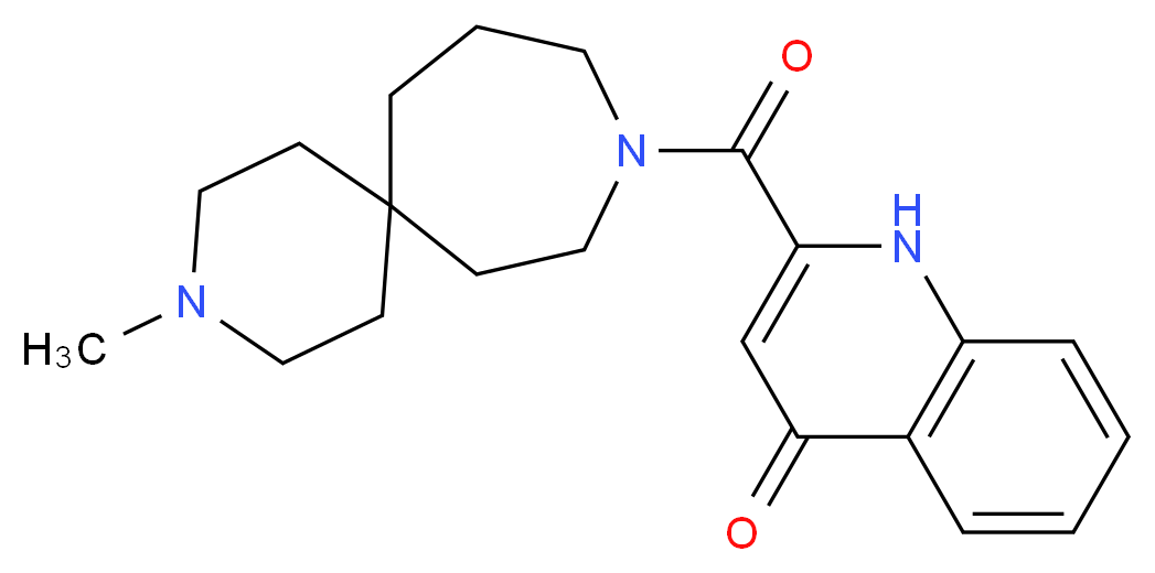 2-[(3-methyl-3,9-diazaspiro[5.6]dodec-9-yl)carbonyl]quinolin-4(1H)-one_分子结构_CAS_)