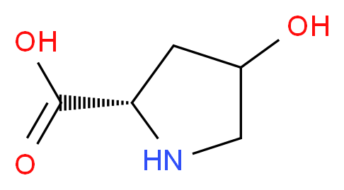 (2S)-4-hydroxypyrrolidine-2-carboxylic acid_分子结构_CAS_51-35-4