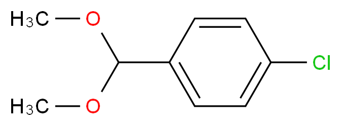 1-chloro-4-(dimethoxymethyl)benzene_分子结构_CAS_3395-81-1