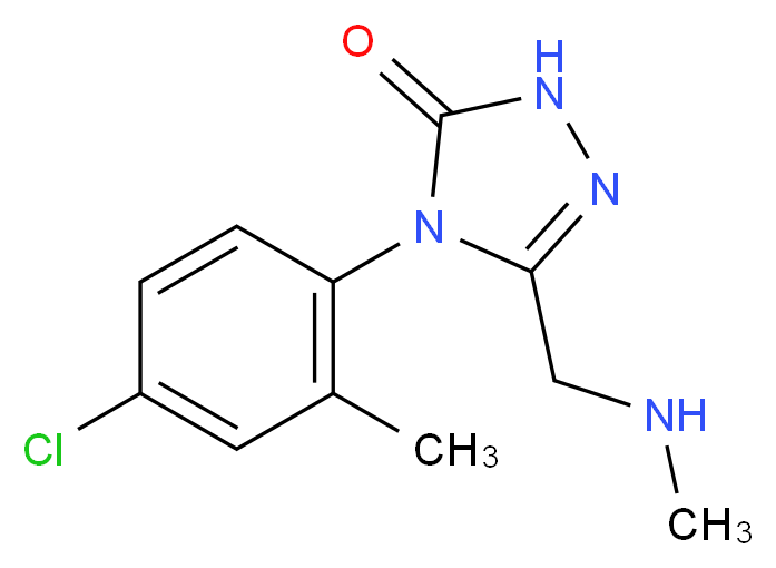 4-(4-chloro-2-methylphenyl)-5-[(methylamino)methyl]-2,4-dihydro-3H-1,2,4-triazol-3-one_分子结构_CAS_)