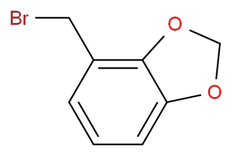 4-(bromomethyl)-2H-1,3-benzodioxole_分子结构_CAS_101417-40-7