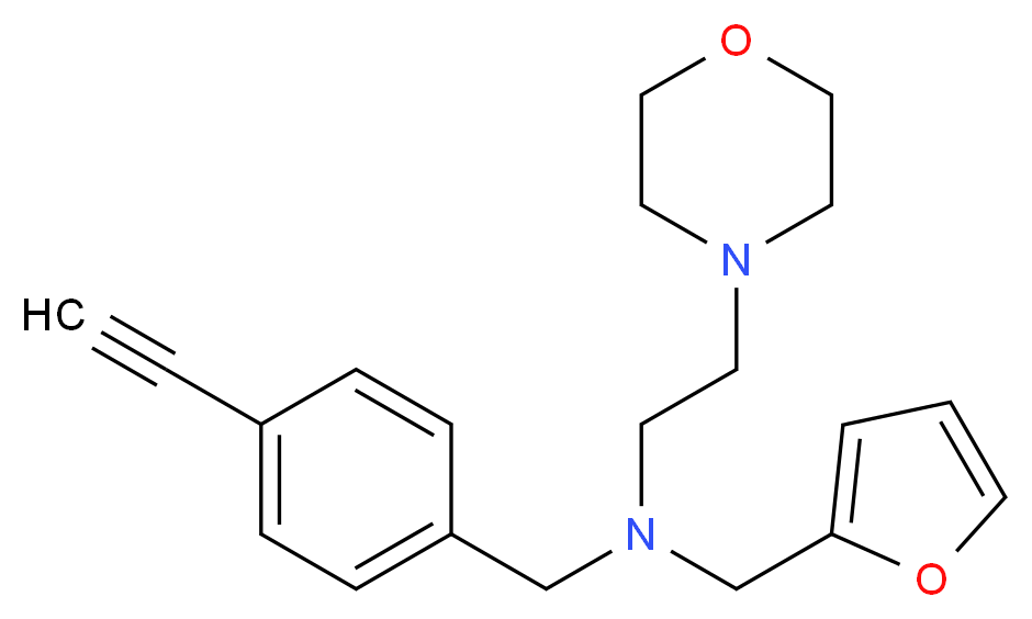 (4-ethynylbenzyl)(2-furylmethyl)(2-morpholin-4-ylethyl)amine_分子结构_CAS_)
