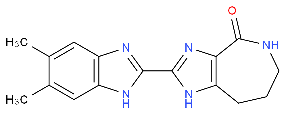 2-(5,6-dimethyl-1H-benzimidazol-2-yl)-5,6,7,8-tetrahydroimidazo[4,5-c]azepin-4(1H)-one_分子结构_CAS_)