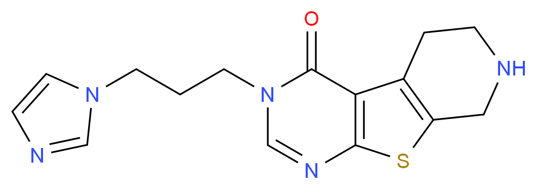 3-[3-(1H-imidazol-1-yl)propyl]-5,6,7,8-tetrahydropyrido[4',3':4,5]thieno[2,3-d]pyrimidin-4(3H)-one_分子结构_CAS_)