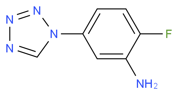 2-fluoro-5-(1H-1,2,3,4-tetrazol-1-yl)aniline_分子结构_CAS_924871-22-7
