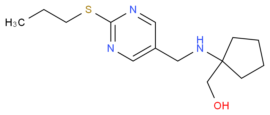 [1-({[2-(propylthio)pyrimidin-5-yl]methyl}amino)cyclopentyl]methanol_分子结构_CAS_)