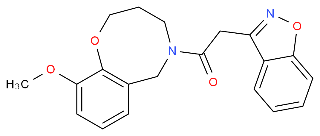 5-(1,2-benzisoxazol-3-ylacetyl)-10-methoxy-3,4,5,6-tetrahydro-2H-1,5-benzoxazocine_分子结构_CAS_)