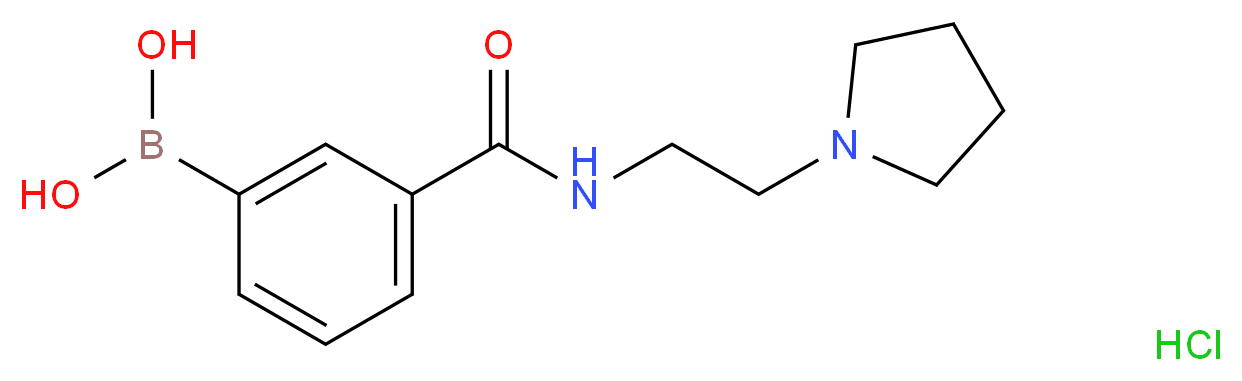 (3-((2-(Pyrrolidin-1-yl)ethyl)carbamoyl)phenyl)boronic acid hydrochloride_分子结构_CAS_957061-03-9)