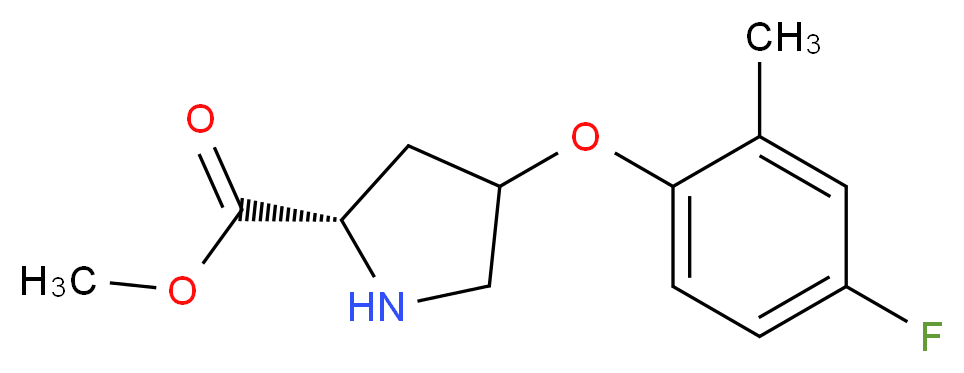 Methyl (2S,4S)-4-(4-fluoro-2-methylphenoxy)-2-pyrrolidinecarboxylate_分子结构_CAS_)