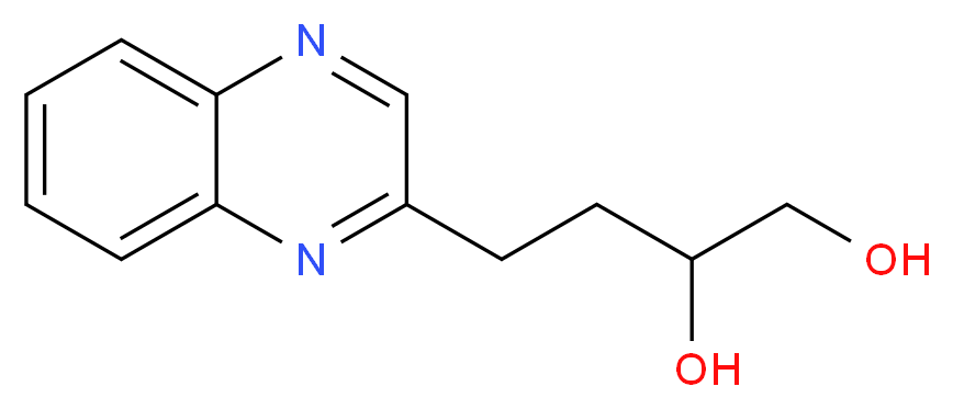 2-(3',4'-Dihydroxybutyl)quinoxaline_分子结构_CAS_80840-08-0)