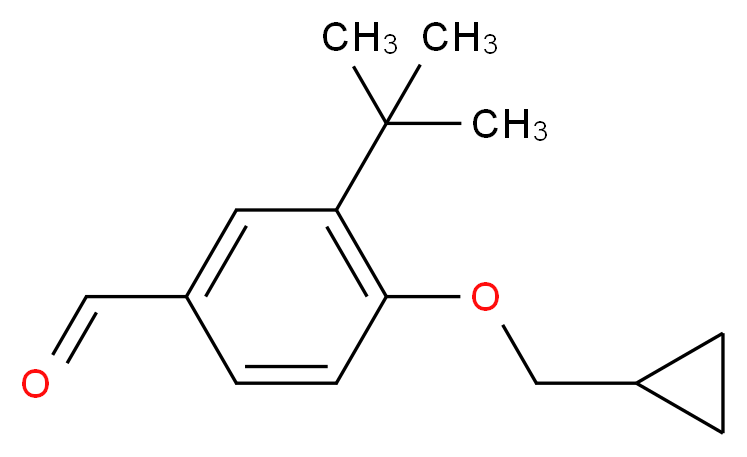 3-(tert-Butyl)-4-(cyclopropylmethoxy)benzaldehyde_分子结构_CAS_)
