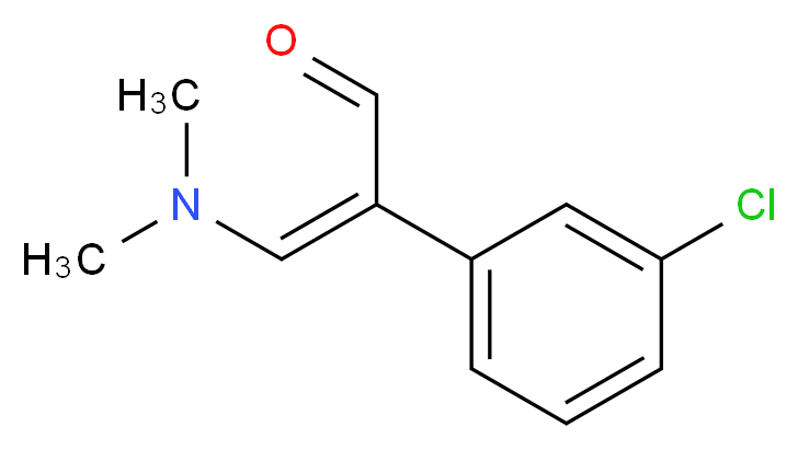 2-(3-Chlorophenyl)-3-(dimethylamino)acrylaldehyde_分子结构_CAS_)