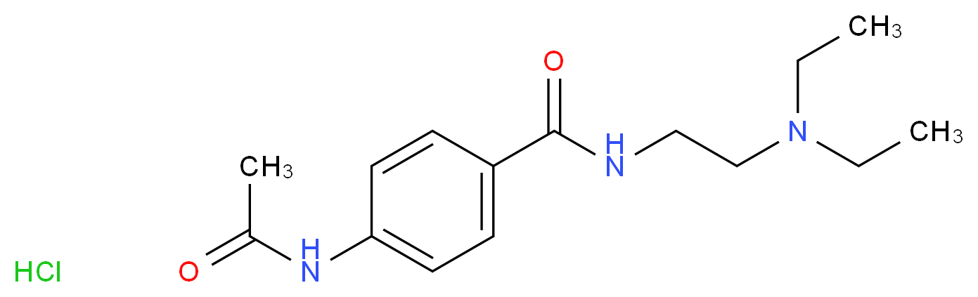 N-乙酰普鲁卡因胺 盐酸盐_分子结构_CAS_34118-92-8)