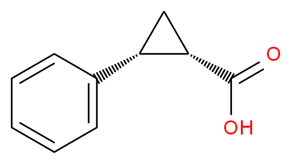 (1S,2R)-2-phenylcyclopropane-1-carboxylic acid_分子结构_CAS_939-90-2