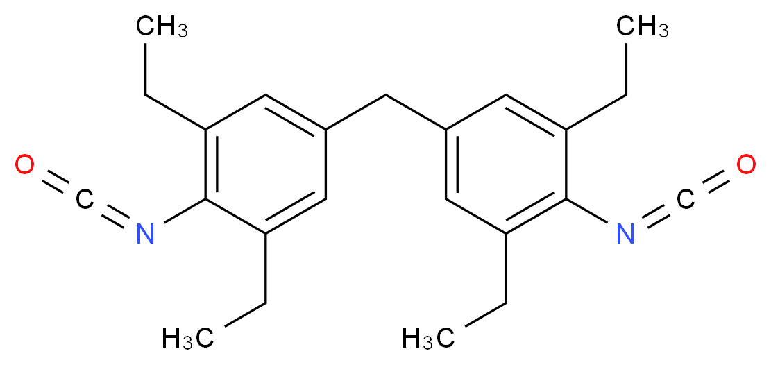 5-[(3,5-diethyl-4-isocyanatophenyl)methyl]-1,3-diethyl-2-isocyanatobenzene_分子结构_CAS_105442-35-1