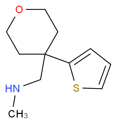 methyl({[4-(thiophen-2-yl)oxan-4-yl]methyl})amine_分子结构_CAS_916790-87-9