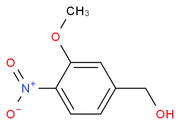 3-甲氧基-4-硝基苯甲醇_分子结构_CAS_80866-88-2)