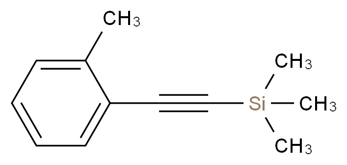 trimethyl[2-(2-methylphenyl)ethynyl]silane_分子结构_CAS_3989-15-9