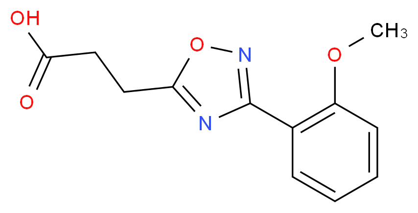 3-[3-(2-Methoxy-phenyl)-[1,2,4]oxadiazol-5-yl]-propionic acid_分子结构_CAS_)